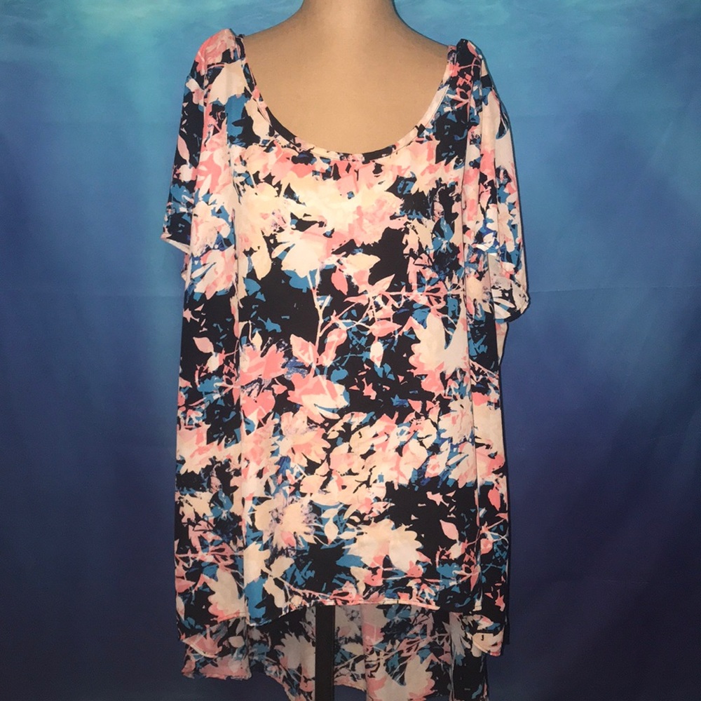 High-Low Floral Tunic